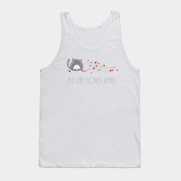 Cats lover - My cat loves Xmas Tank Top by Vane22april